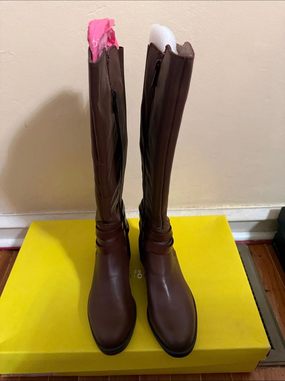 Kenneth Cole Reaction Brown Over-the-Knee Riding Boots